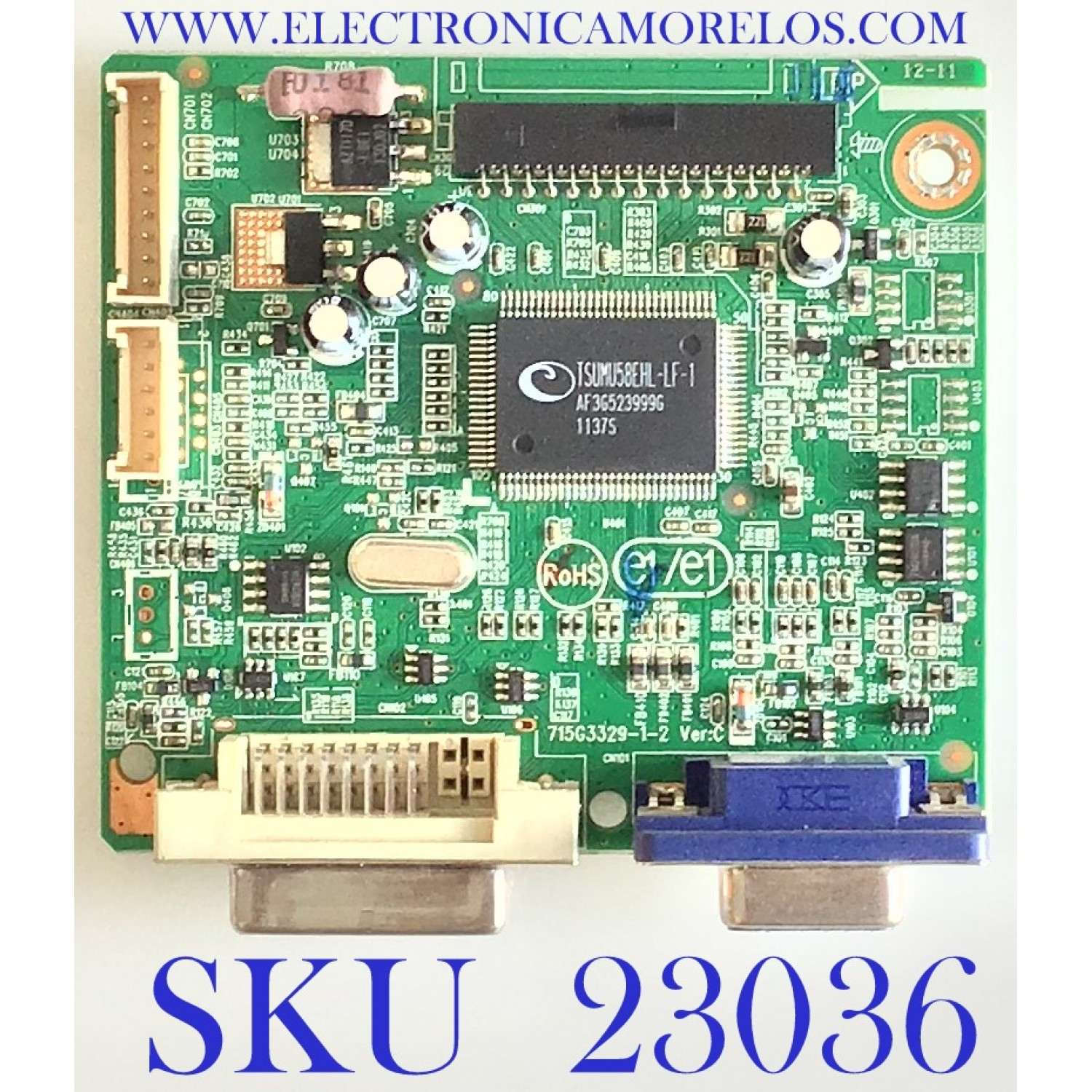 MAIN PARA MONITOR / GQACBTH004 / 715G3329-1-2 / (T)GQACBTH00400 / PANEL HSD250HVW2-A0 / MODELO IH253DPBUFA21