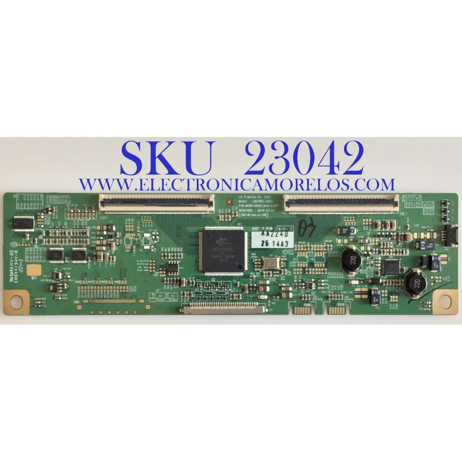 T-CON PARA MONITOR HP / 6871L-2614A / 6870C-0355A / 2614A  / PANEL LM270WQ1(SD)(DB) / MODELO ZR2740W