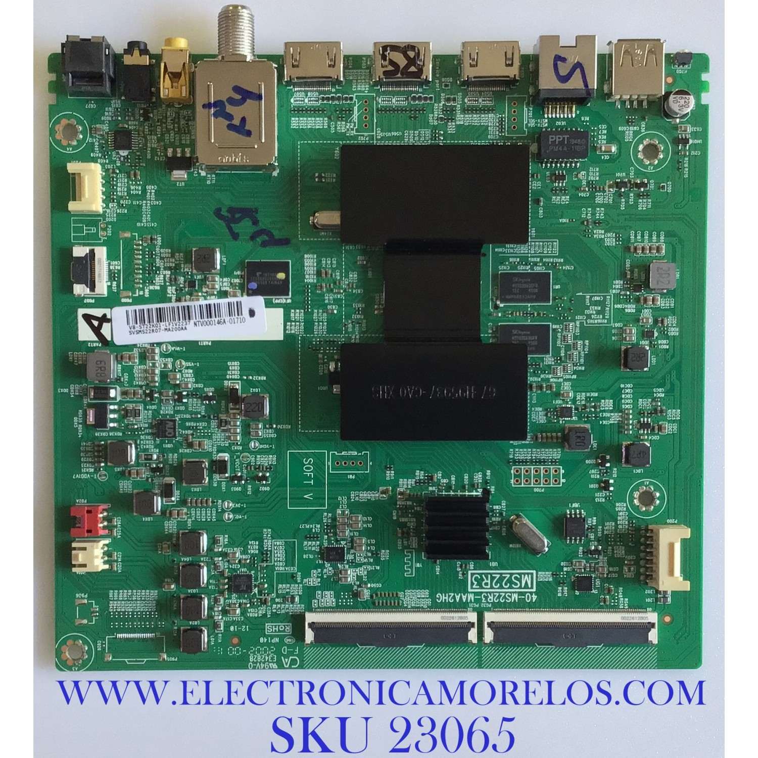 MAIN PARA TV TCL·ROKU 4K·UHD·HDR / NUMERO DE PARTE V8-ST22K01-LF1V2237 / 40-MS22R3-MAA2HG / SVSMS22R07-MA200A / NTV0001461A-01710 / MODELO 55S423