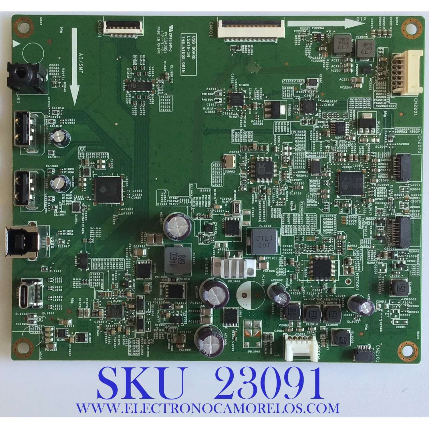 TARJETA USB PARA MONITOR HP / 755.A1E02.0003 / 748.A1E02.001N / L5276-1N / PANEL LTM340YP03 / MODELO ENVY 34