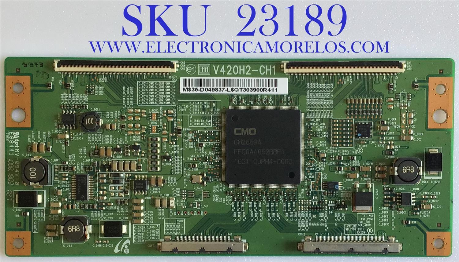T-CON PARA TV APEX / 35-D049837 / V420H2-CH1 / PANEL ST3151A05-1 / MODELO LE3242T