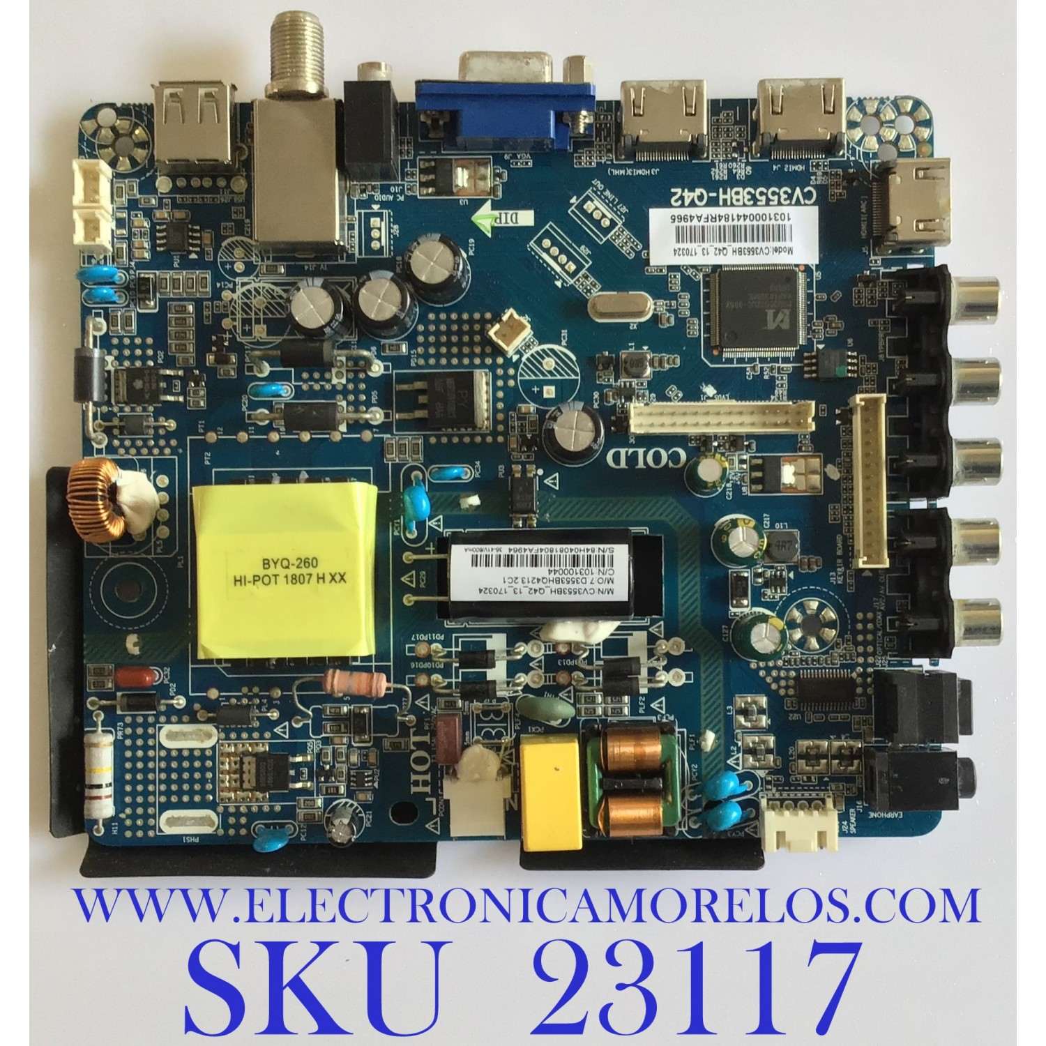 MAIN FUENTE PARA TV WESTINGHOUSE / W18050-1-SY / CV3553BH-Q42 / 103100044 / ST3151A05-8 / PANEL T320-0AM-DLED / MODELO WD32HB1120-C / ESTA TARJETA ES CHINA Y ES UTILIZADA EN DIFERENTES MARCAS Y MODELOS / ENTRAR A DESCRIPCIÓN DEL PRODUCTO