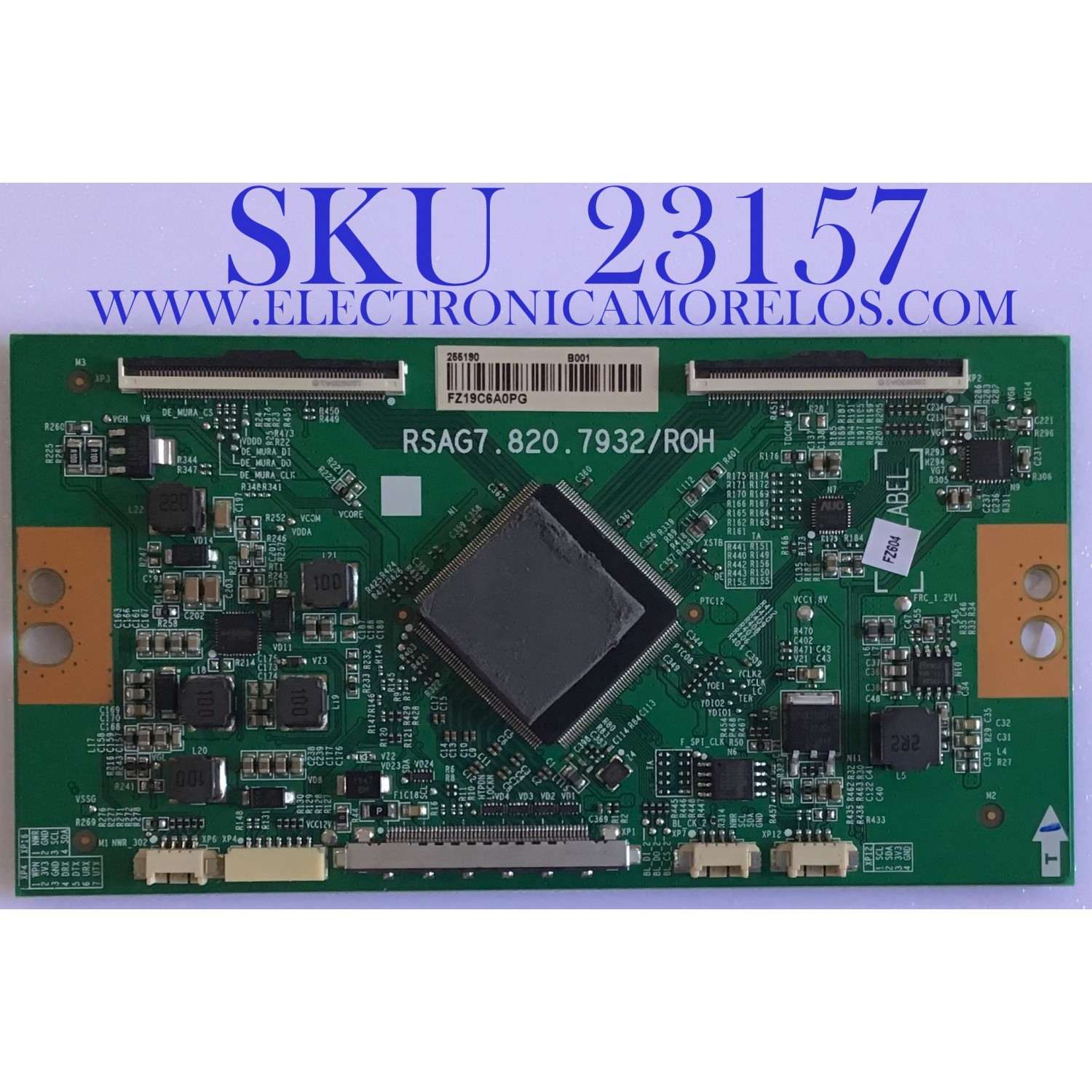 T-CON PARA TV HISENSE / NUMERO DE PARTE 255190 / RSAG7.820.7932/ROH / PANEL HD550V3U51-TAL3 / MODELO 55H8F / 55H6E