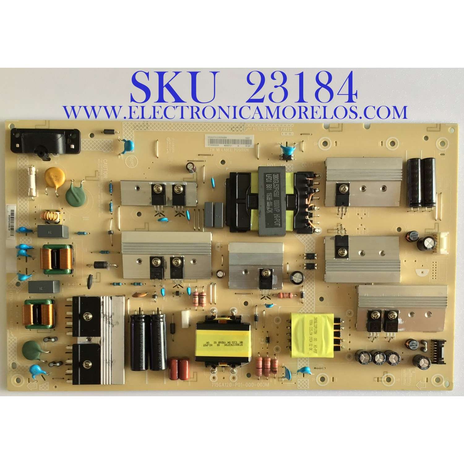 FUENTE DE PODER PARA TV VIZIO / ADTVJ1825AB4 / 715GA120-P01-000-003M / (X)ADTVJ1825AB4 / PANEL TPT700B5-U1T01.D REV:S01AQ / MODELO V705-G1 LTCHQTAV / V705-G1 LTCHQTBW