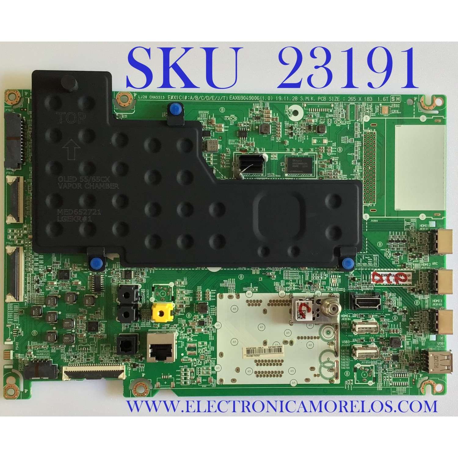 MAIN PARA TV LG OLED / NUMERO DE PARTE EBT66416903 EAX69049006 / EAX69049007 / PANEL AC650AQL / LE650AQD (EN)(A1) / MODELOS OLED65CXPUA / OLED65CXAUA / OLED65CXAUA.DUSQLJR / OLED65CXPUA.BUSWLJR / OLED65CXAUA.BUSWLJR / OLED65CXPUA.DUSQLJR / OLED65A1AUA
