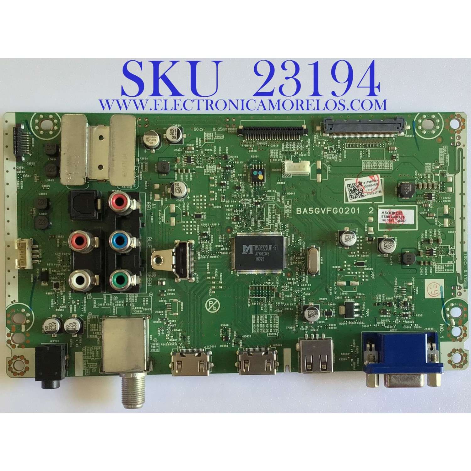 MAIN PARA TV SANYO / A5GRKMMA-001 / BA5GVFG0201 2 / A5GRK-MMA / A5GRKUH / PANEL'S LC550DUY(SH)(A1) / U5DR4XH / MODELO FW55D25F DS5 