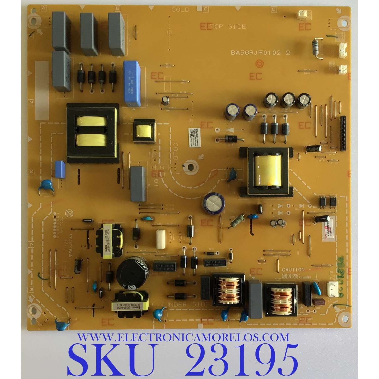 FUENTE DE PODER PARA TV SANYO / A5GRKMPW-001 / BA5GRJF0102 2 / A5GRK-MPW / A5GRKMPW / PANEL LC550DUY(SH)(A1) / U5DR4XH / MODELO FW55D25F DS5 