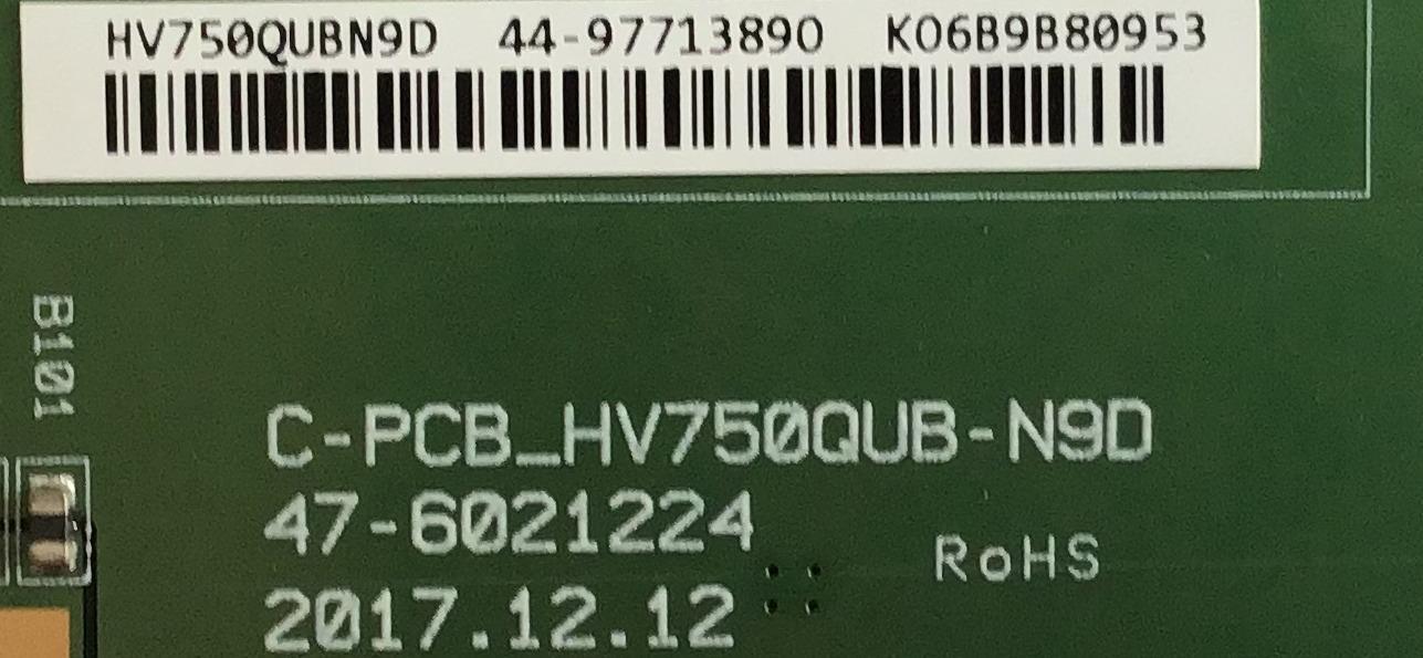 T-CON PARA TV VIZIO 4K UHD HDR SMART TV / NUMERO DE PARTE 44-9771389O / 44-97713890 / 47-6021224 / C-PCB_HV750QUB-N9D / PANEL´S BOEI750WQ1 / BOEI750WQ-H / DISPLAY HV750QUB-N9D / MODELOS V755-H4 / V755-G4 / V755-H4 LBNFB4 / V755-G4 LBNFQQ - Imagen 2