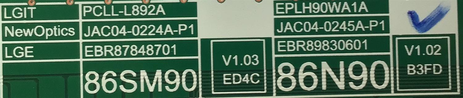 LED DRIVER PARA TV LG / NUMERO DE PARTE EBR89830601 / 3PCR02489C / JAC04-0245A-P1 / EPLH90WA1A / PANEL NC860DQD-AAHH5 / MODELOS 86NANO91ANA / 86NANO90UNA / 86NANO91ANA.BUSWLJR / 86NANO90UNA.BUSWLJR / 86NAN091ANA / 86NAN090UNA - Imagen 2