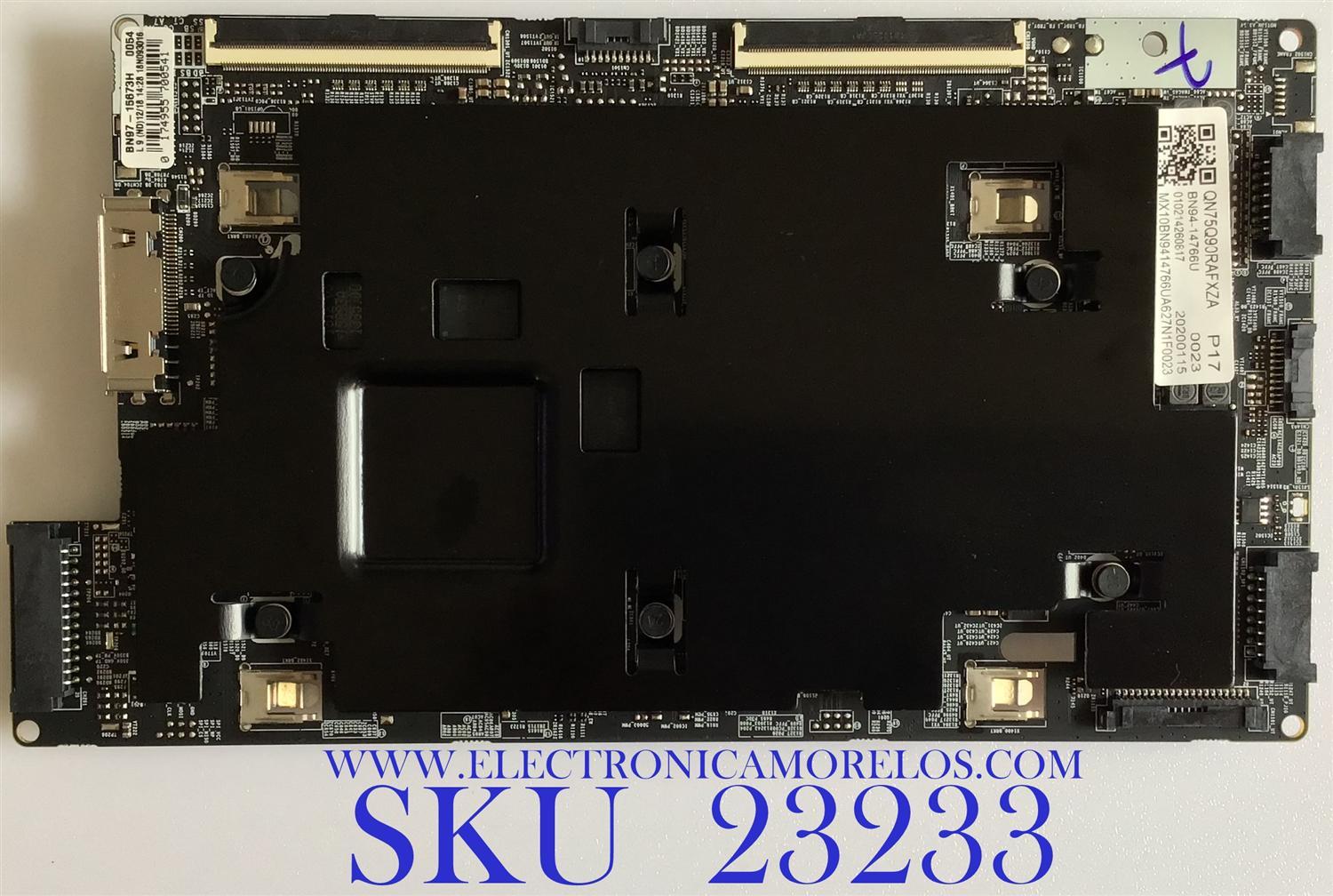 MAIN PARA SMART TV SAMSUNG QLED 4K RESOLUCION (3840 x 2160) / BN94-14766U / BN41-02697A / BN97-15673H / MODELO QN75Q90RAFXZA
