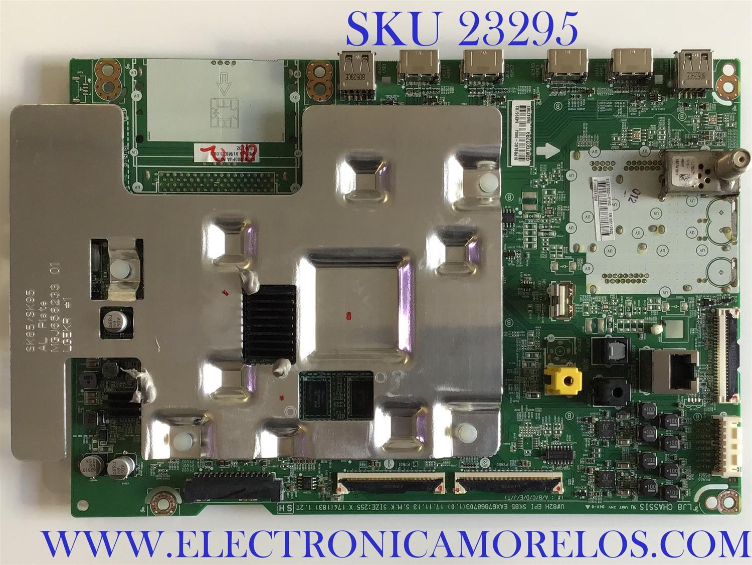 MAIN PARA SMART TV LG 4K HDR SUPER UHD RESOLUCION (3840 x 2160) / EBT65112502 / EAX67868703(1.0) / 64396102 / 86047301 / MODELO 65SK9000PUA.AUSWLJR