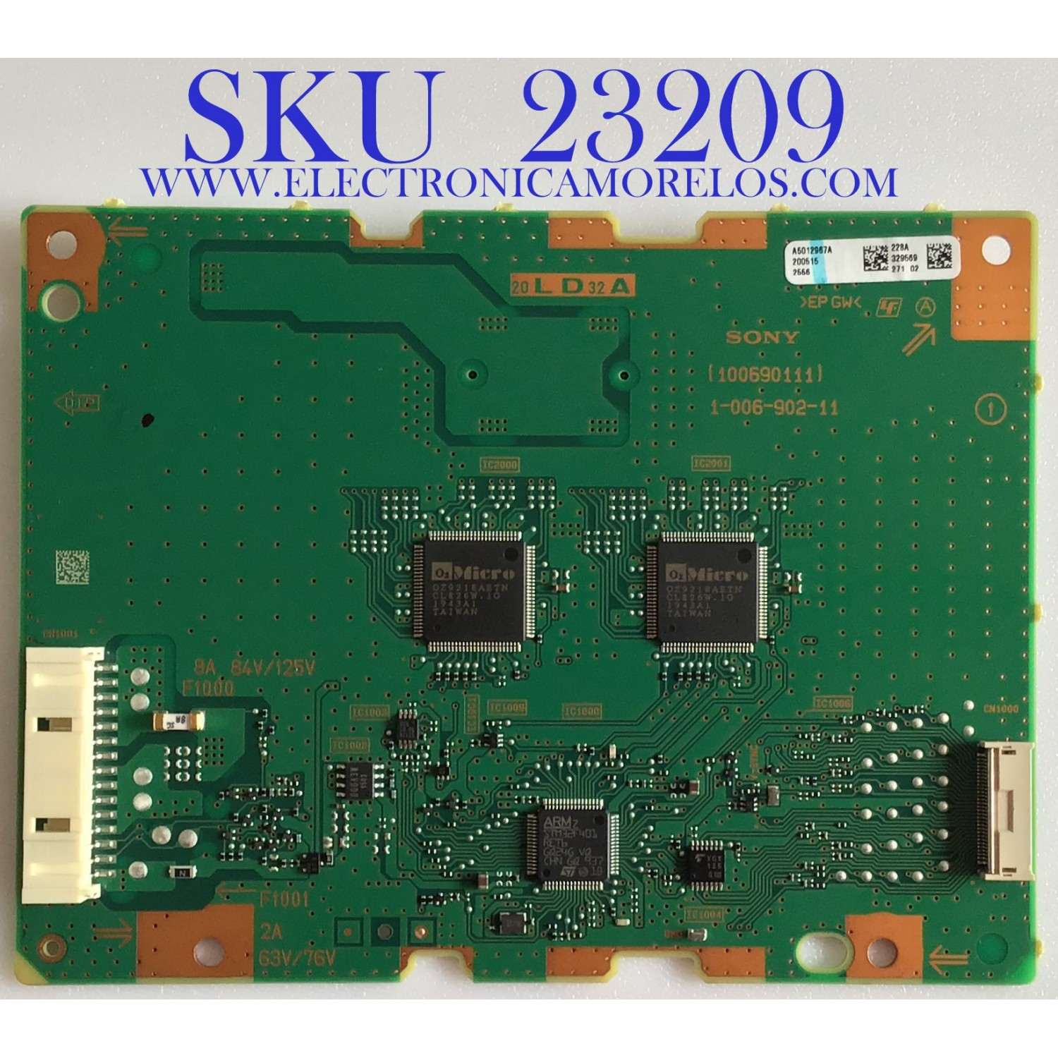 LED DRIVER PARA TV SONY / NUMERO DE PARTE A-5012-967-A / 1-006-902-11 / 100690111 / A5012967A 228A / DISPLAY LSY650FF03-A01 / PANEL YDAF065DND01 / MODELOS XBR-65X90CH / XBR65X90CH / XBR-65X900H / XBR65X900H