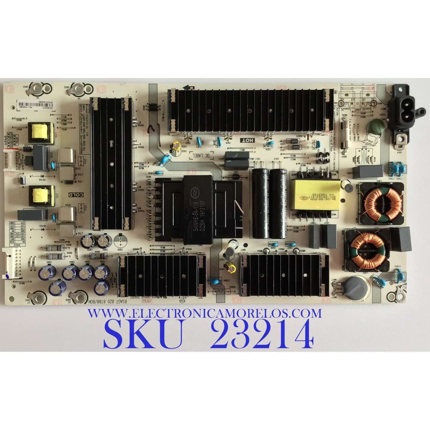 FUENTE DE PODER PARA TV HISENSE / NUMERO DE PARTE 254557 / RSAG7.820.8788/ROH / HILL-5465WJ / PANEL TPT700B5-U1T01.D REV:S01U / MODELO 70R6270F