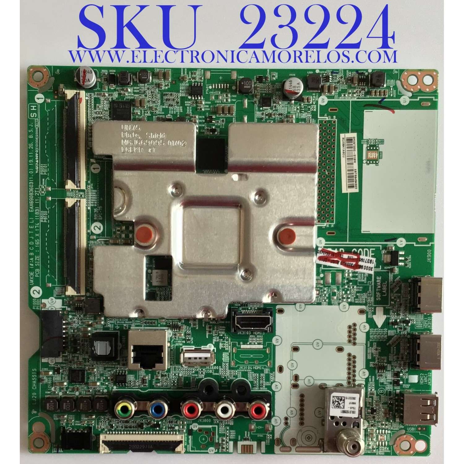 MAIN PARA TV LG 4K·UHD·HDR SMART TV / NUMERO DE PARTE EBT66454302 / EAX69083603 / EAX69083603(1.0) / 66454302 / PANEL NC550DQG-ABHX3 / MODELO 55UN7300AUD / 55UN7300AUD.BUSFLKR
