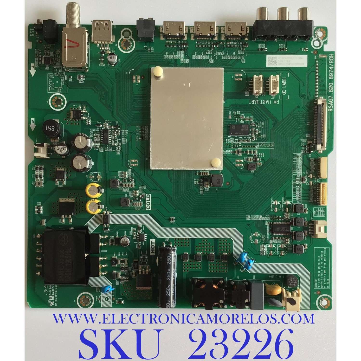 MAIN PARA SMART TV HISENSE FULL HD ROKU RESOLUCION (1920x1080) / 248274 / RSAG7-820-8974/ROH / 40E5602EUR / PANEL V400HJ6-PE1 REV:C3 / MODELO 40H4F
