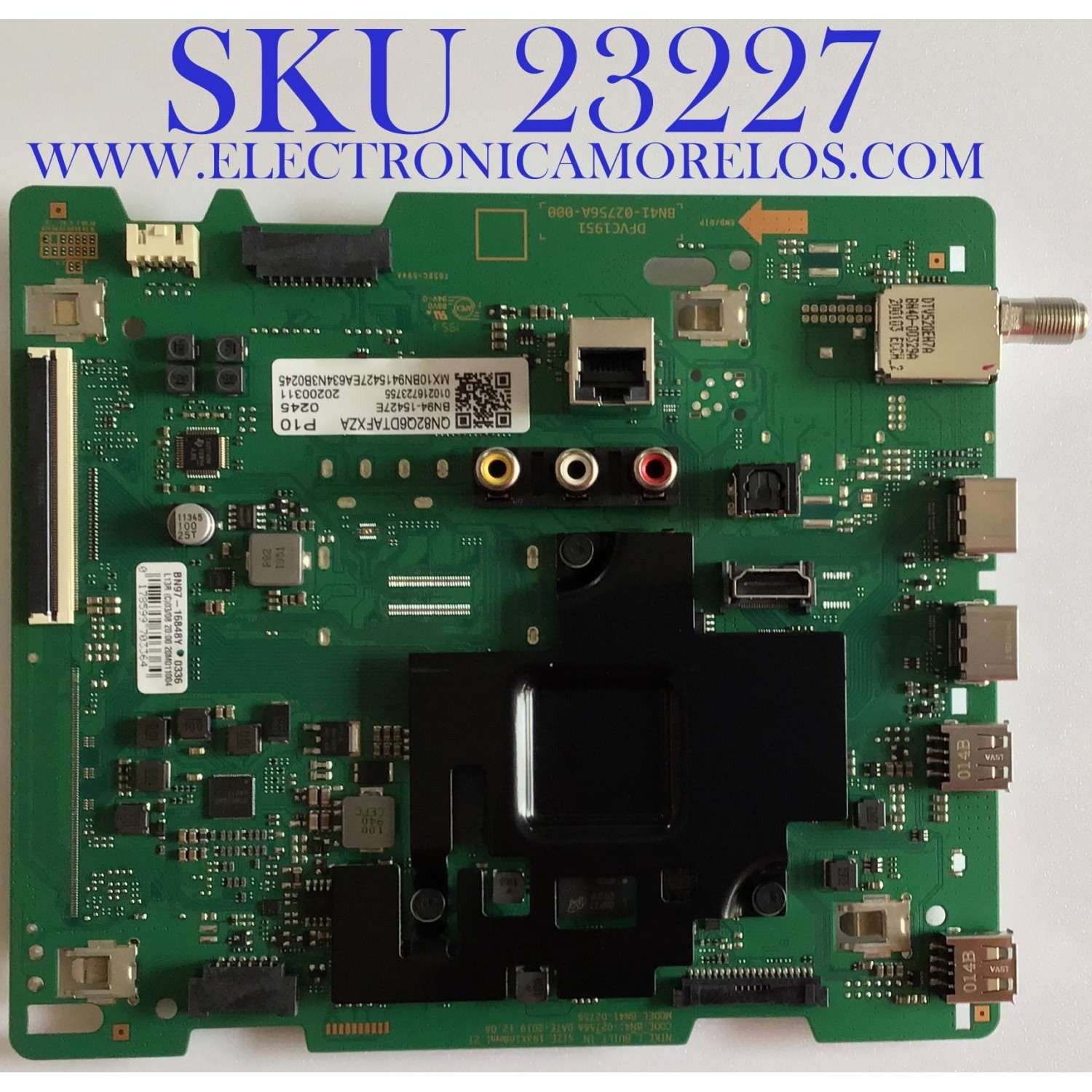 MAIN PARA TV SAMSUNG QLED 4K·UHD·HDR / NUMERO DE PARTE BN94-15427E / BN41-02756A / BN41-02756B / BN97-16848Y / BN9415427E / BN41-02756B-000 / PANEL CY-RT082HGLV1H / MODELO QN82Q6D / QN82Q6DTAFXZA FA01