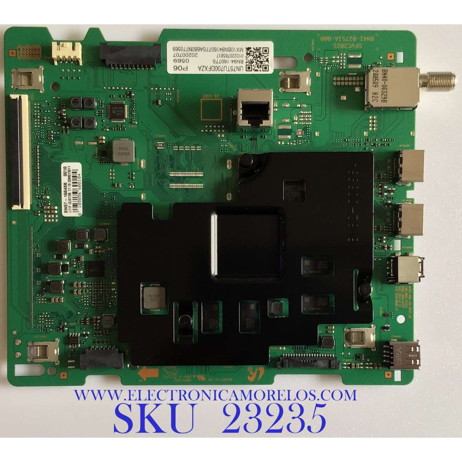 MAIN PARA TV SAMSUNG 4K·UHD·HDR / NUMERO DE PARTE BN94-16077S / BN41-02751A / BN97-16648B / BN9416077S / PANEL CY-BT075HGEV3H / MODELO UN75TU700D / UN75TU700DFXZA BC02