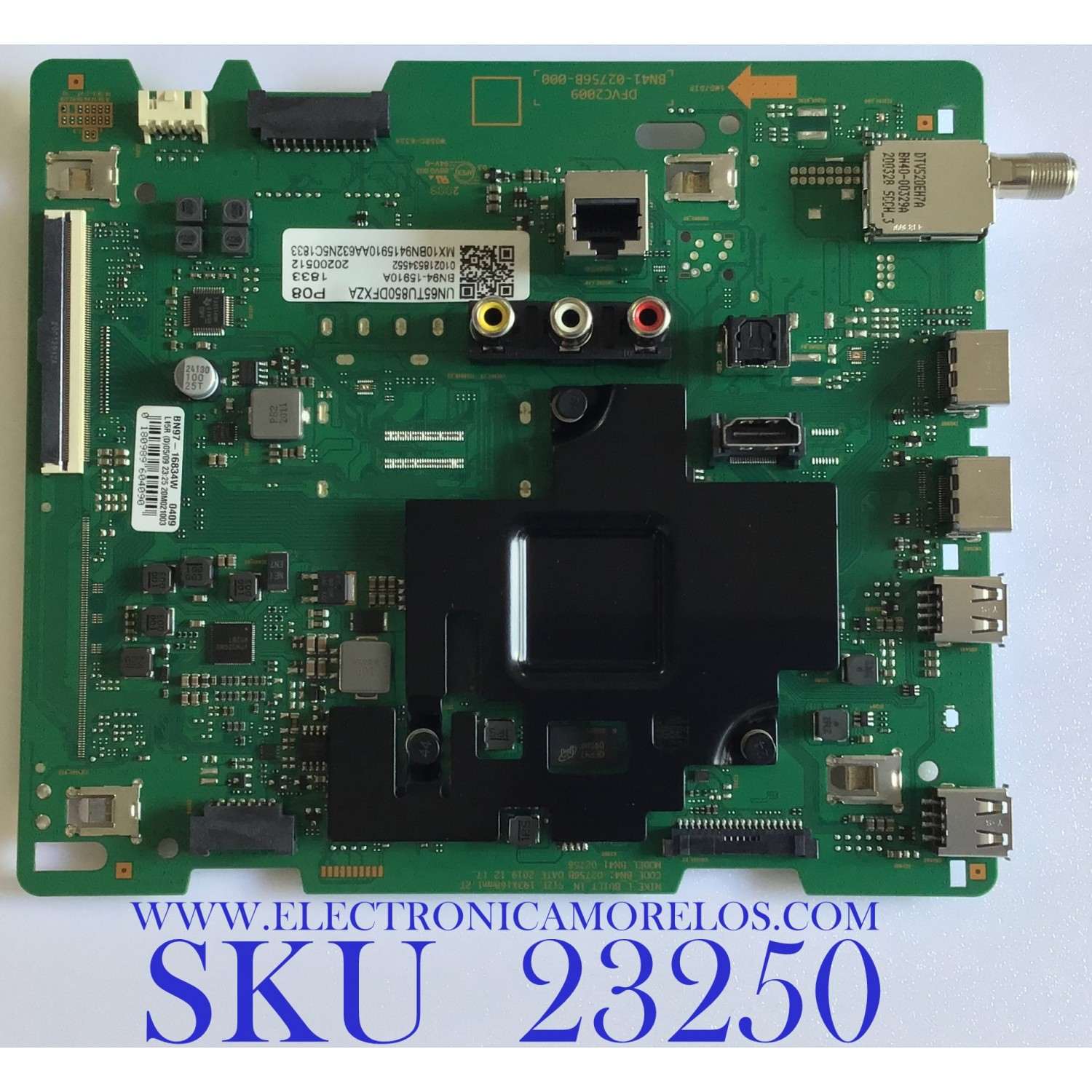 MAIN ORIGINAL PARA SMART TV SAMSUNG 4K UHD HDR / NUMERO DE PARTE BN94-15910A / BN41-02756B / BN97-16834W / BN9415910A / BN96-50334B / BN96-5038A / PANEL CY-NT065HGAV1H / DISPLAY T650QVN08.C / BN96-50242A / MODELO UN65TU850DFXZA / UN65TU850DFXZA AA02
