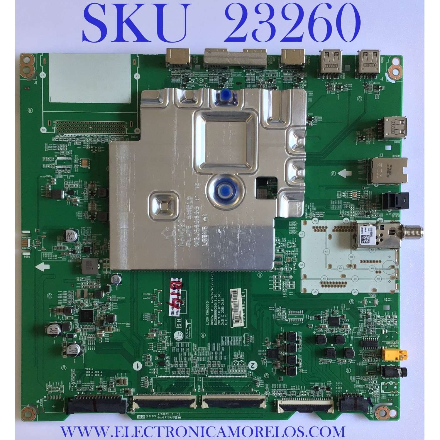 MAIN PARA SMART TV LG 4K UHD NanoCell CON HDR RESOLUCION (3,840 x 2,160) / NUMERO DE PARTE EBT66468201 / EAX68990203(1.0) / EAX68990203 / PANEL NC750DQB-AAJH1 / MODELO  75NANO90UNA / 75NANO90UNA.BUSWLJR / 75NANO90UNA / 75NANO91ANA.BUSWLJR