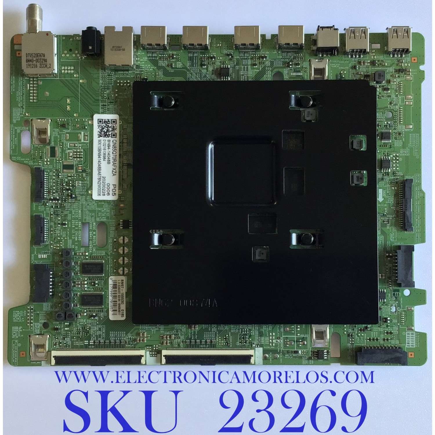 MAIN PARA SMART TV SAMSUNG 4K QLED CON HDR 8X⁸ RESOLUCION (3,840 x 2,160) / BN94-14048B / BN41-02695A / BN97-15553G / PANEL CY-TR085FLAV1H / DISPLAY T850QVR03.0 / MODELO QN85Q70RAFXZA AA01