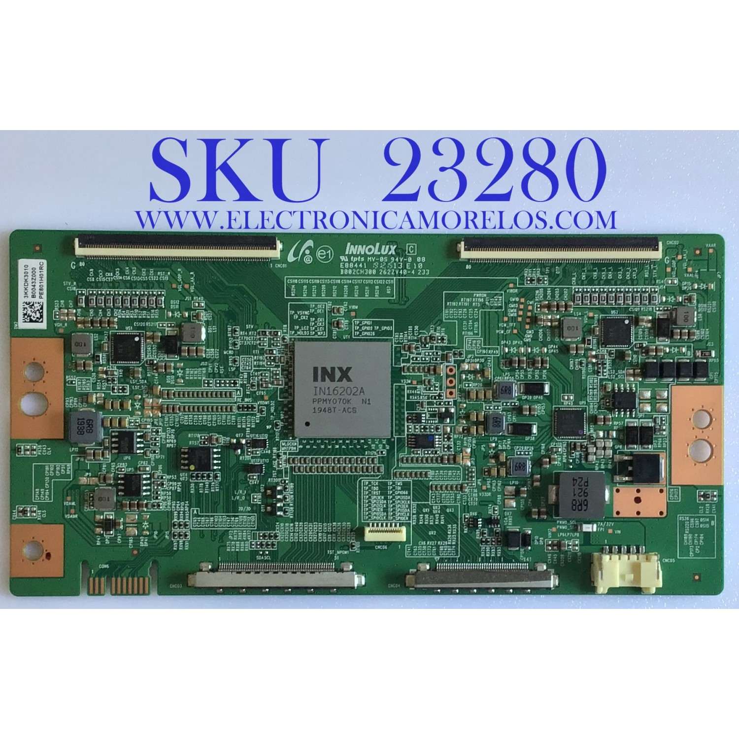 T-CON PARA TV SONY / NUMERO DE PARTE 1-006-266-11 / B0043Z000 / 3KKDK3010 / E88441 / PE808500KQ / B002CH300 / PANEL YDAF075DNN01 / MODELO XBR-75X950H / XBR75X950H