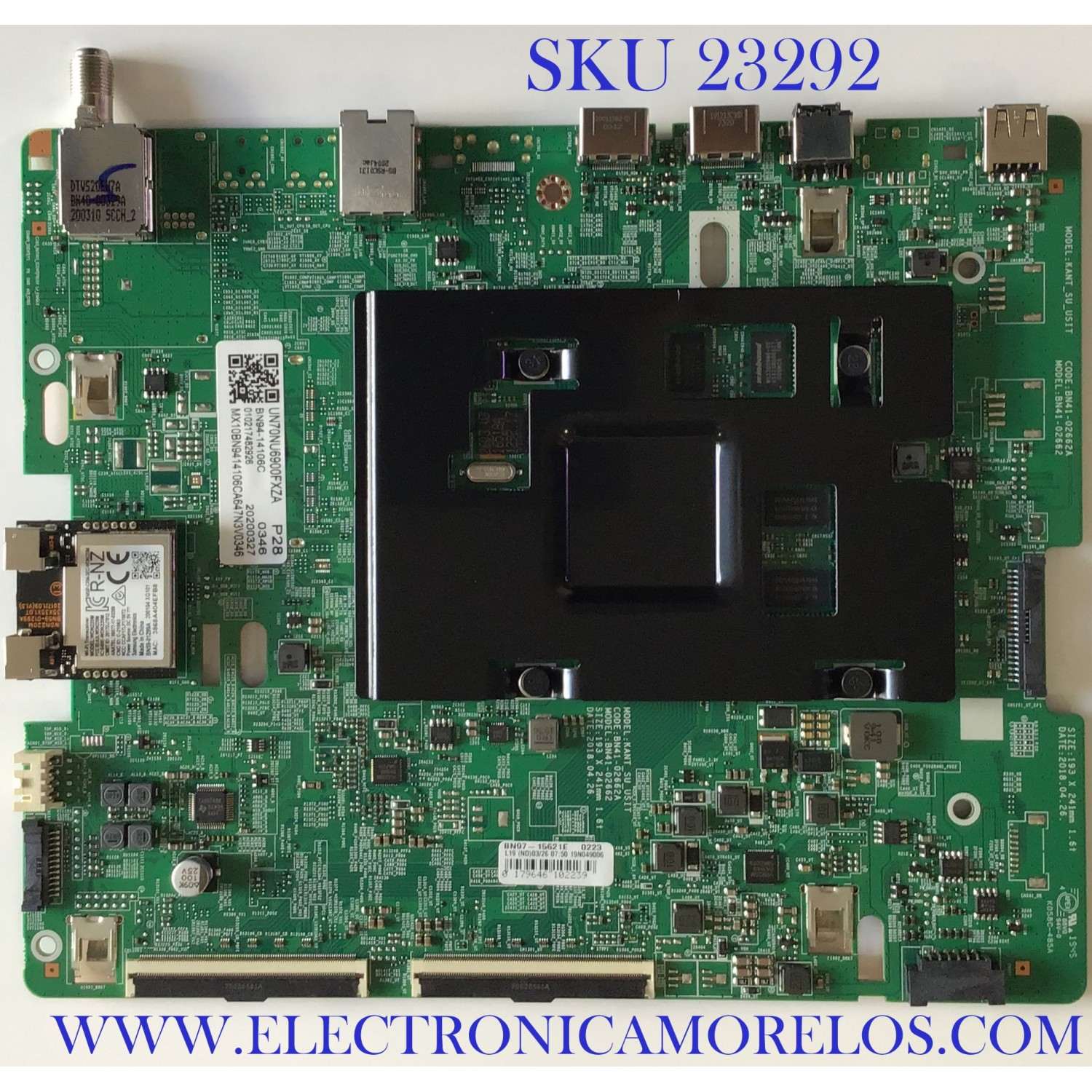 MAIN PARA TV SAMSUNG 4K·UHD·HDR ((SMART TV)) / NUMERO DE PARTE BN94-14106C / BN41-02662A / BN97-15621E / DISPLAY BN96-50136A / PANEL CY-GN070HGPV1H / DISPLAY BN96-50136A / CC700PV1D VER.01 / MODELOS UN70NU6900 / UN70NU6900FXZA YA02 / UN70NU6900FXZA YB04 