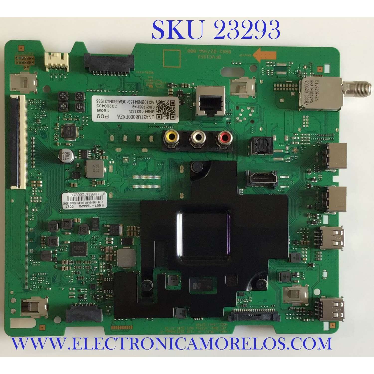 MAIN PARA TV SAMSUNG 4K·UHD·HDR SMART TV / NUMERO DE PARTE BN94-15313G / BN41-02756A / BN97-16662X / BN9415313G / PANEL CY-BT043HGEV1H / MODELO UN43TU8000 / UN43TU8000FXZA BA01