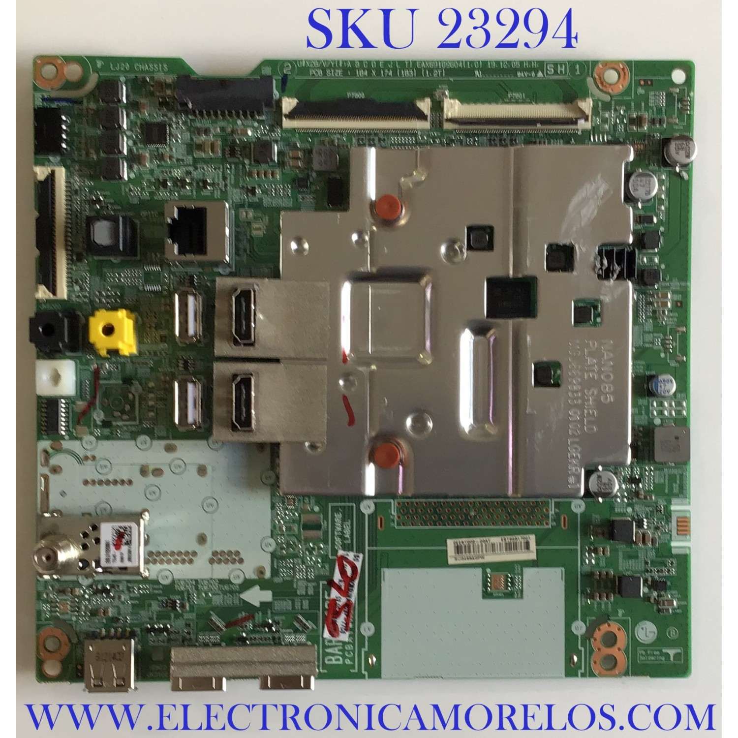 MAIN PARA SMART TV LG 4K Ultra HD CON HDR RESOLUCION (3,840 x 2,160) / EBT66517001 / EAX69109604(1.0) / MODELO 65NANO85UNA