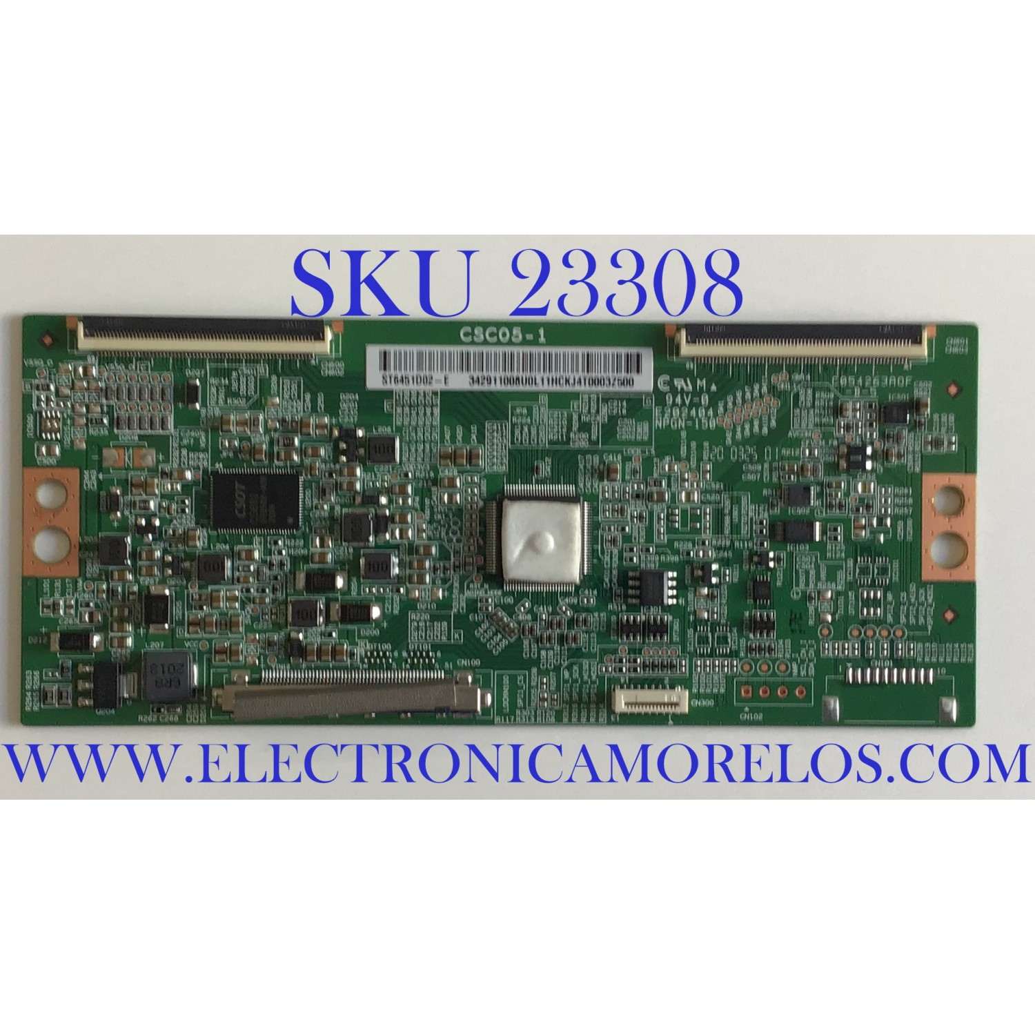 T-CON PARA TV SONY BRAVIA / NUMERO DE PARTE 342911008U / CSC05-1 / ST6451D02-E / 342911008U0L11H / 34.29110.08U / PANEL YSAF065CNS01 / DISPLAY ST6451D02-E / MODELOS KD-65X750H / KD65X750H / KD-65X75CH / KD65X75CH
