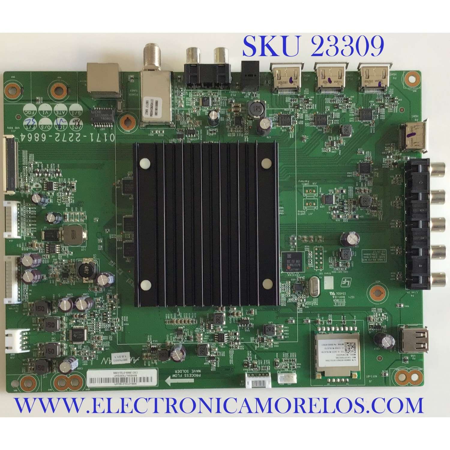 MAIN PARA SMART TV VIZIO 4k Hdr RESOLUCION (3840 X 2160) / 3665-0722-0150 / 0171-2272-6864 / 3665-0722-0395 / PANEL LSC650FN04-J01 / MODELO E65-F0 LAUSWVKU