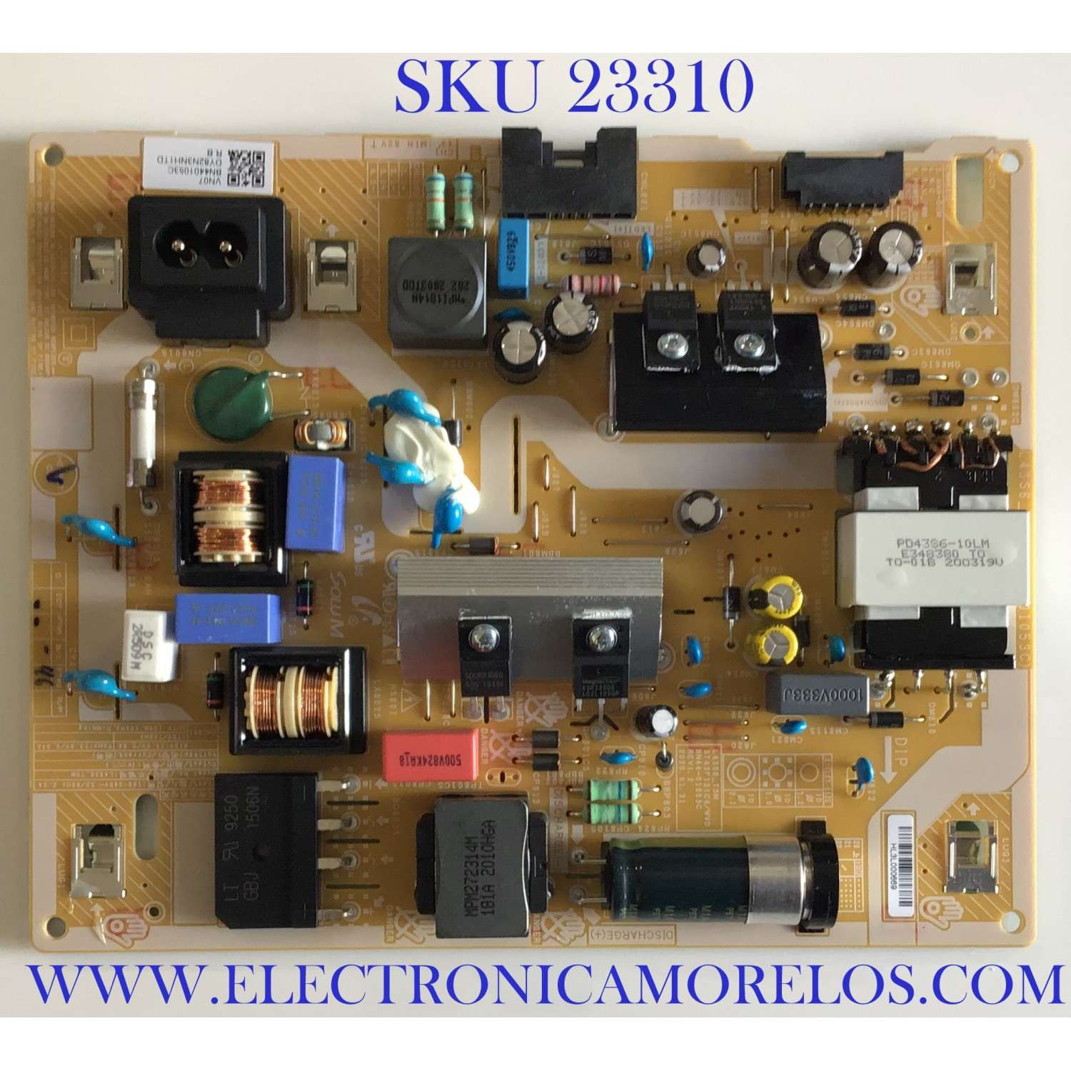 FUENTE DE PODER PARA TV SAMSUNG / NUMERO DE PARTE BN4401053C / BN44-01053C / L43S6_TSM / ST4251D01-7 VER.2.1 / MODELOS UN43TU700D / UN43TU7000 / UN43TU7000B / UN43TU8000 / UN43TU8200