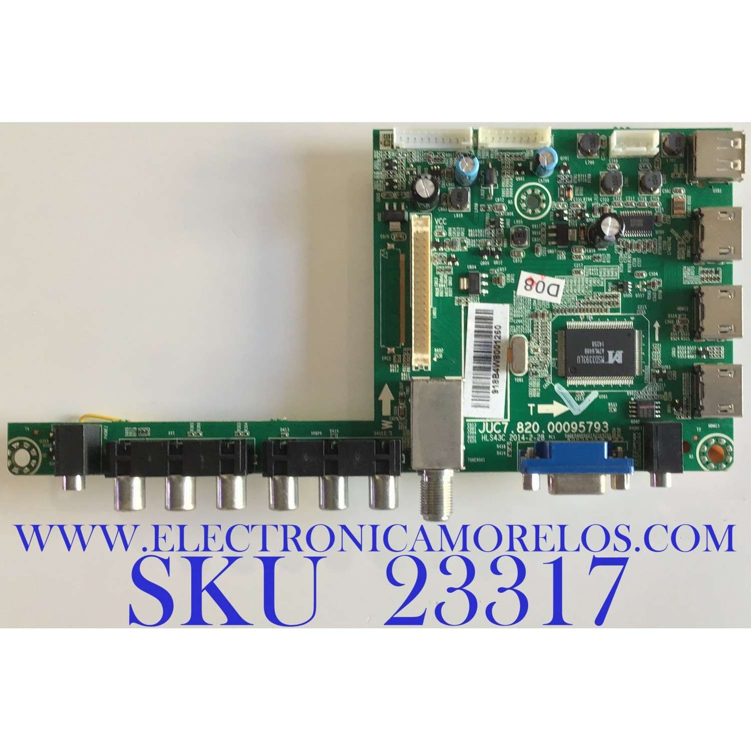 MAIN PARA TV HITACHI / 919A3V50 / JUC7.820.00095793 / PANEL C55DF14-E3-S / MODELO LE55G508