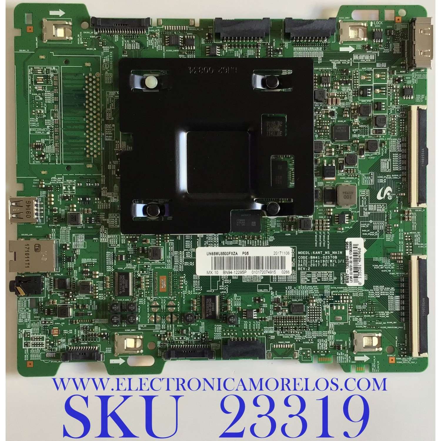 MAIN PARA TV SAMSUNG / BN94-12295P / BN41-02570A / BN97-13539H / PANEL CY-UM065FLLV8H / DISPLAY BN96-42606A / BN9642606A / LSF650FF03-M06 / MODELO UN65MU8500FXZA FC08