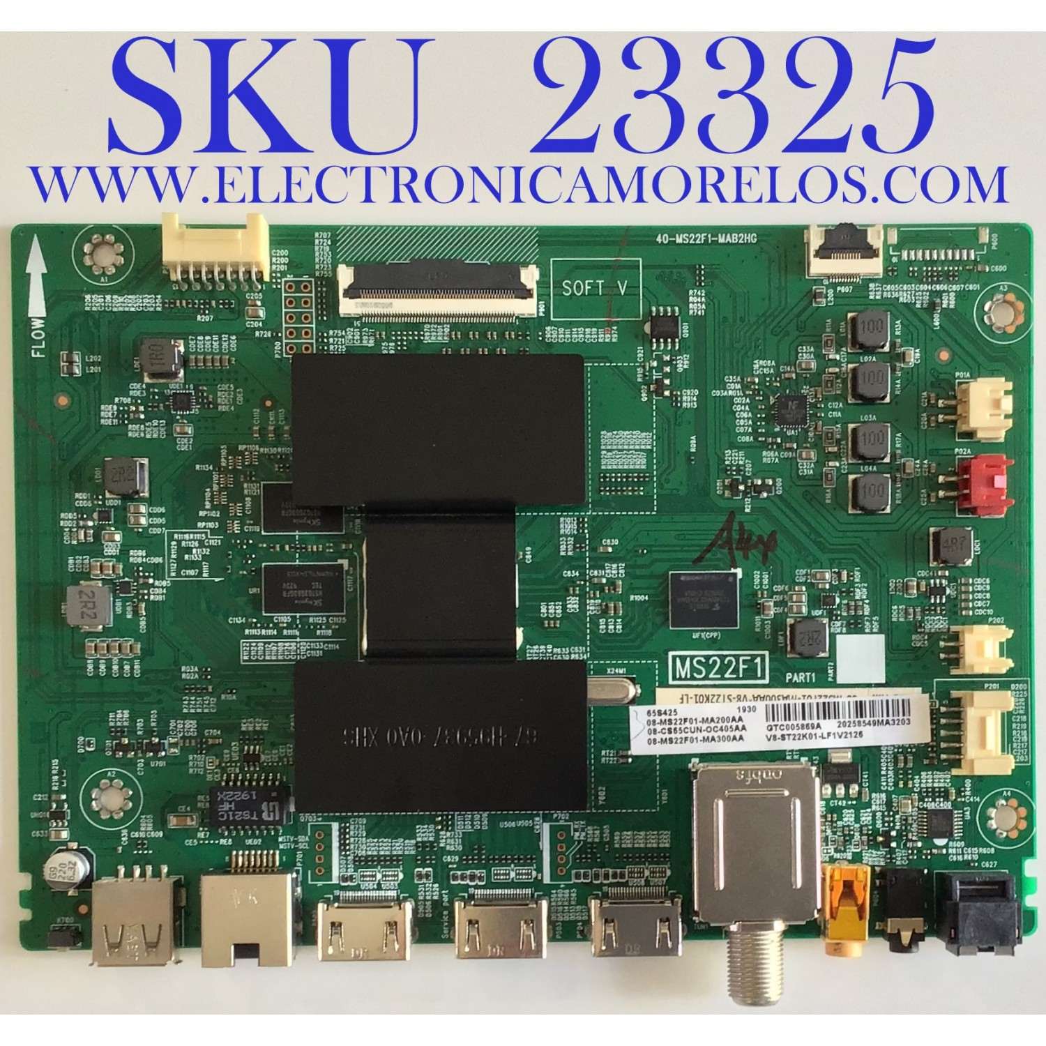 MAIN PARA TV TCL / 08-CS65CUN-OC405AA / 08-MS22F01-MA300AA / 08-MS22F01-MA200AA / PANEL LVU650NDEL / MODELO 65S425TBBA / 65S421 