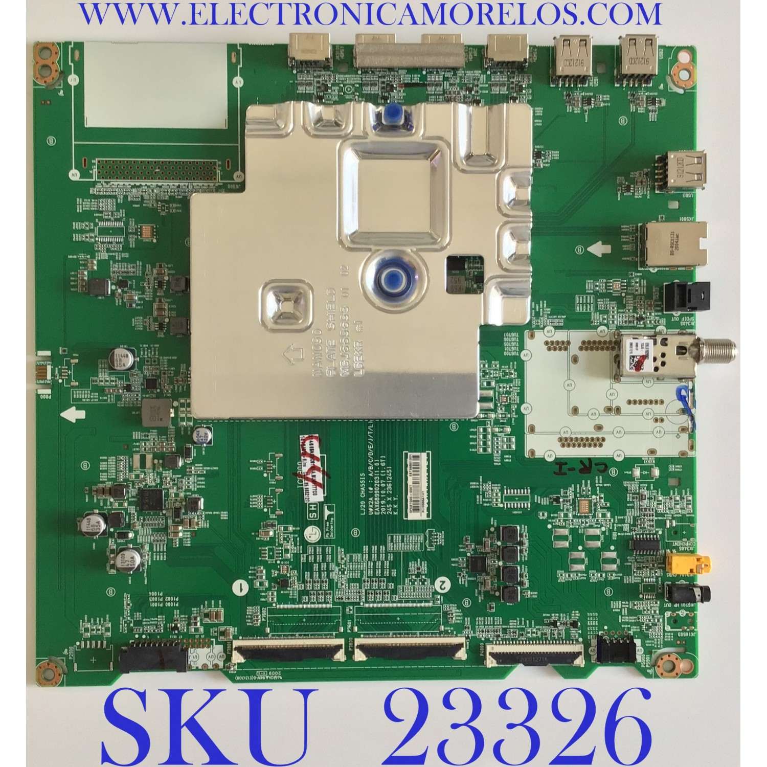 MAIN PARA TV LG / NUMERO DE PARTE EBT66521201 / EAX68990203 / EAX68990204 / PANEL NC650DQB-ABJH1 / NUMERO DE DISPLAY HV650QUB-S9E / MODELOS 65NANO91ANA.BUSFLJR / 65NANO90UNA.BUSFLJR