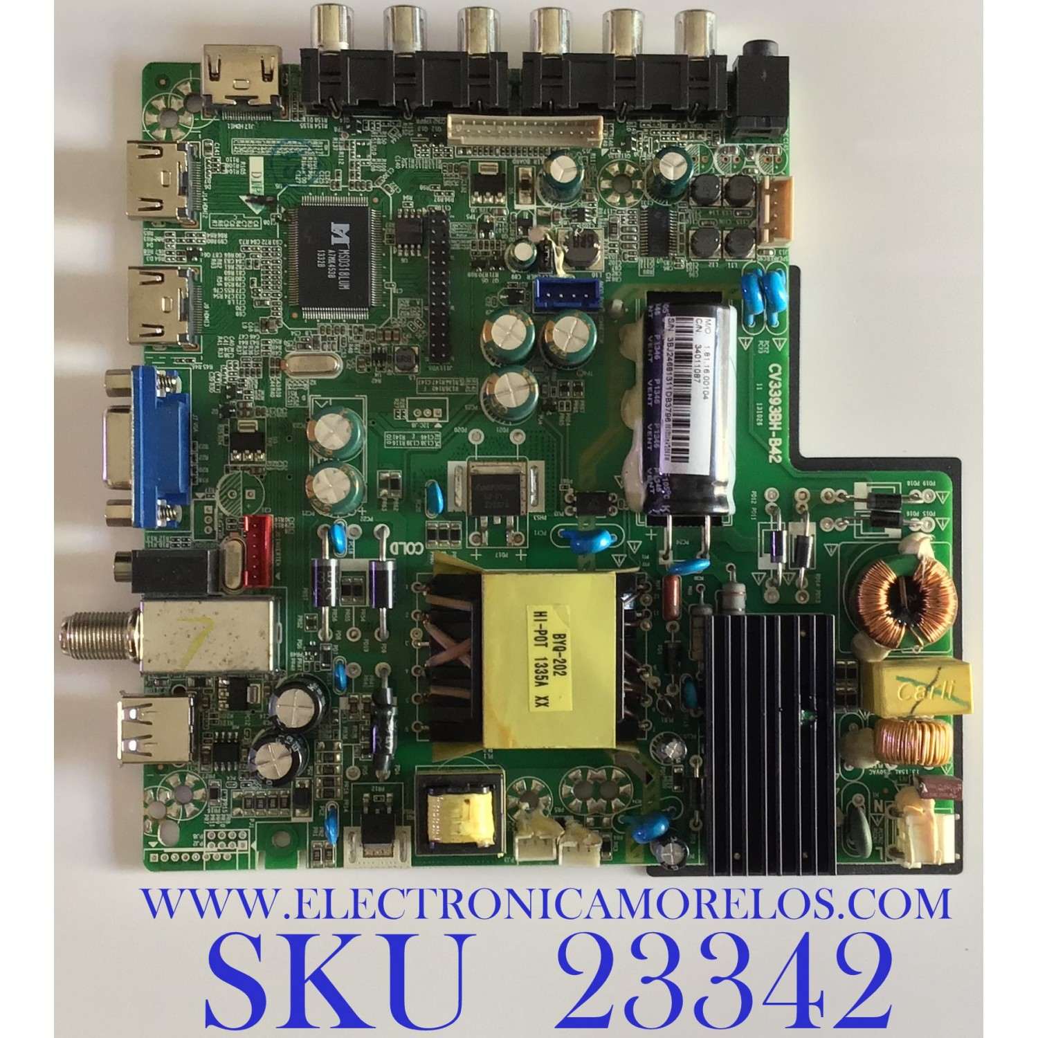 MAIN FUENTE PARA TV SEIKI / 34011087 / CV3393BH-B42 / T013115_3 / 400HM06_B997_20131121_224610 / MODELO SE40FY27 / ESTA TARJETA ES CHINA Y ES UTILIZADA EN DIFERENTES MARCAS Y MODELOS / ENTRAR A DESCRIPCIÓN DEL PRODUCTO