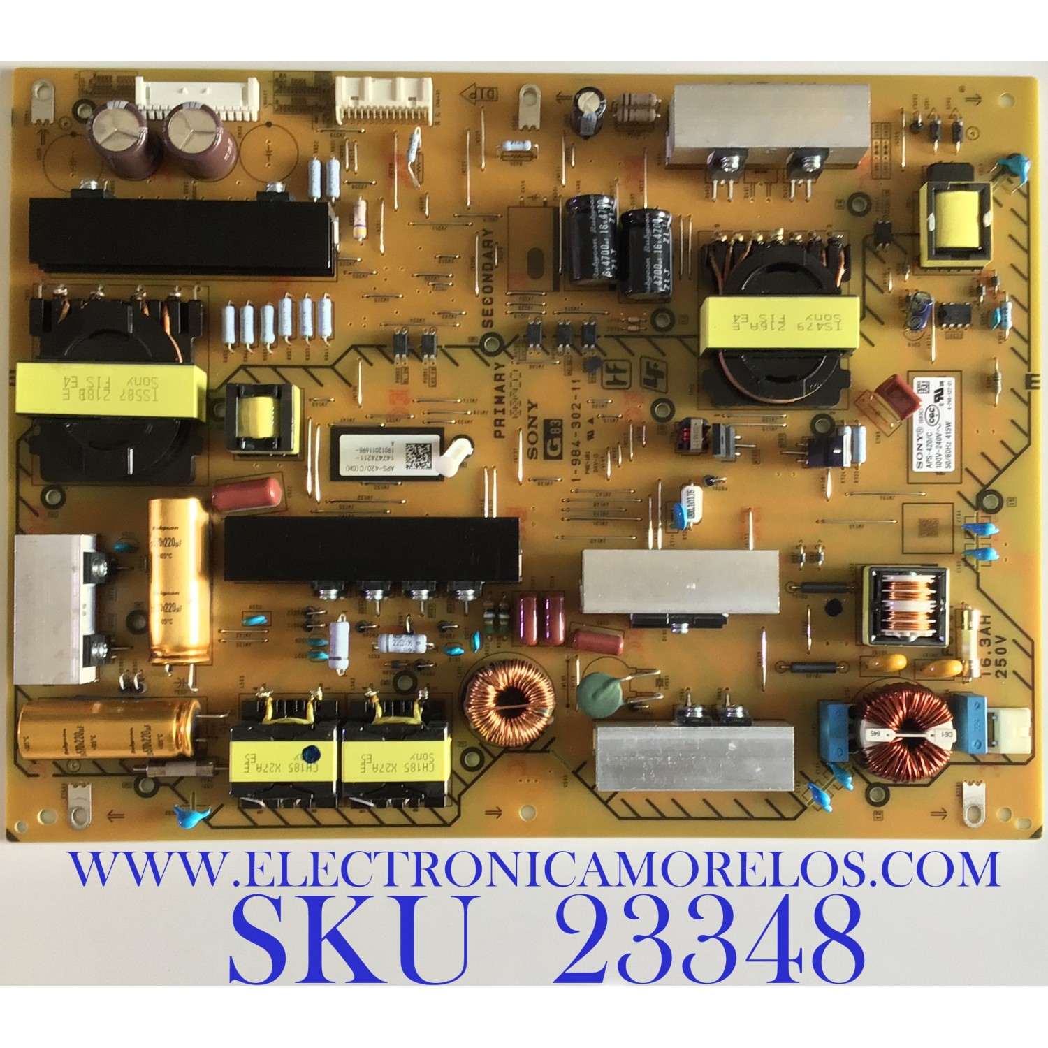 FUENTE DE PODER PARA TV SONY / 1-474-742-11 / 1-984-302-11 / 147474211 / APS-420/C / PANEL LSY650FF02-A01 / MODELO XBR-65X950G / XBR65X950G