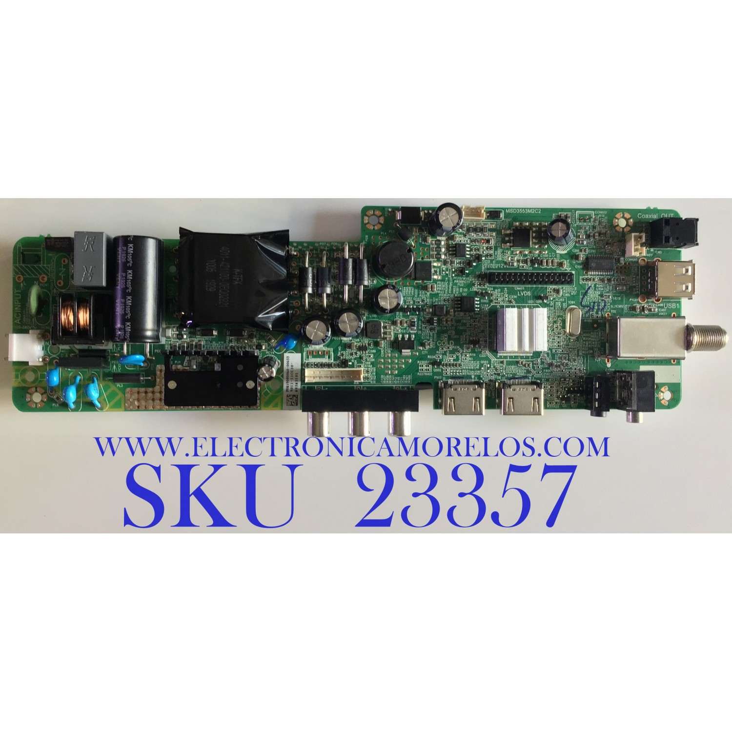 MAIN FUENTE PARA TV WBOX / P0Q19080060-00653 / MSD3553M2C2 / 9011-11CC38 / PANEL K400WDD1 / MODELO 0E-40LED