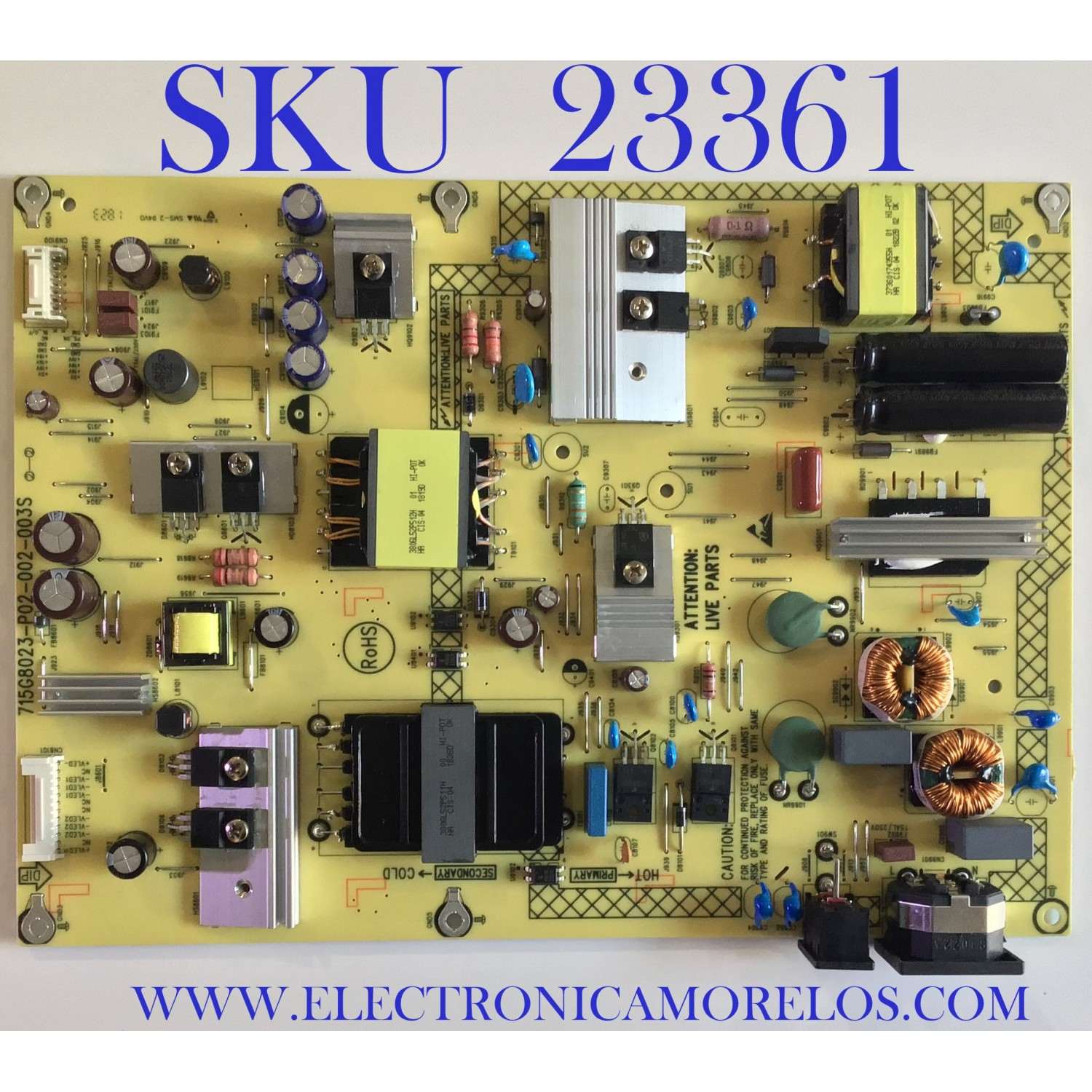 FUENTE DE PODER PARA TV ACER / GQ351XASS / 715G8023-P02-002-003S / (Q)GQ351XASS / PANEL TPT430U3-EQYSHM.G REV:S1M / MODELO ET430K WMIIQPPX