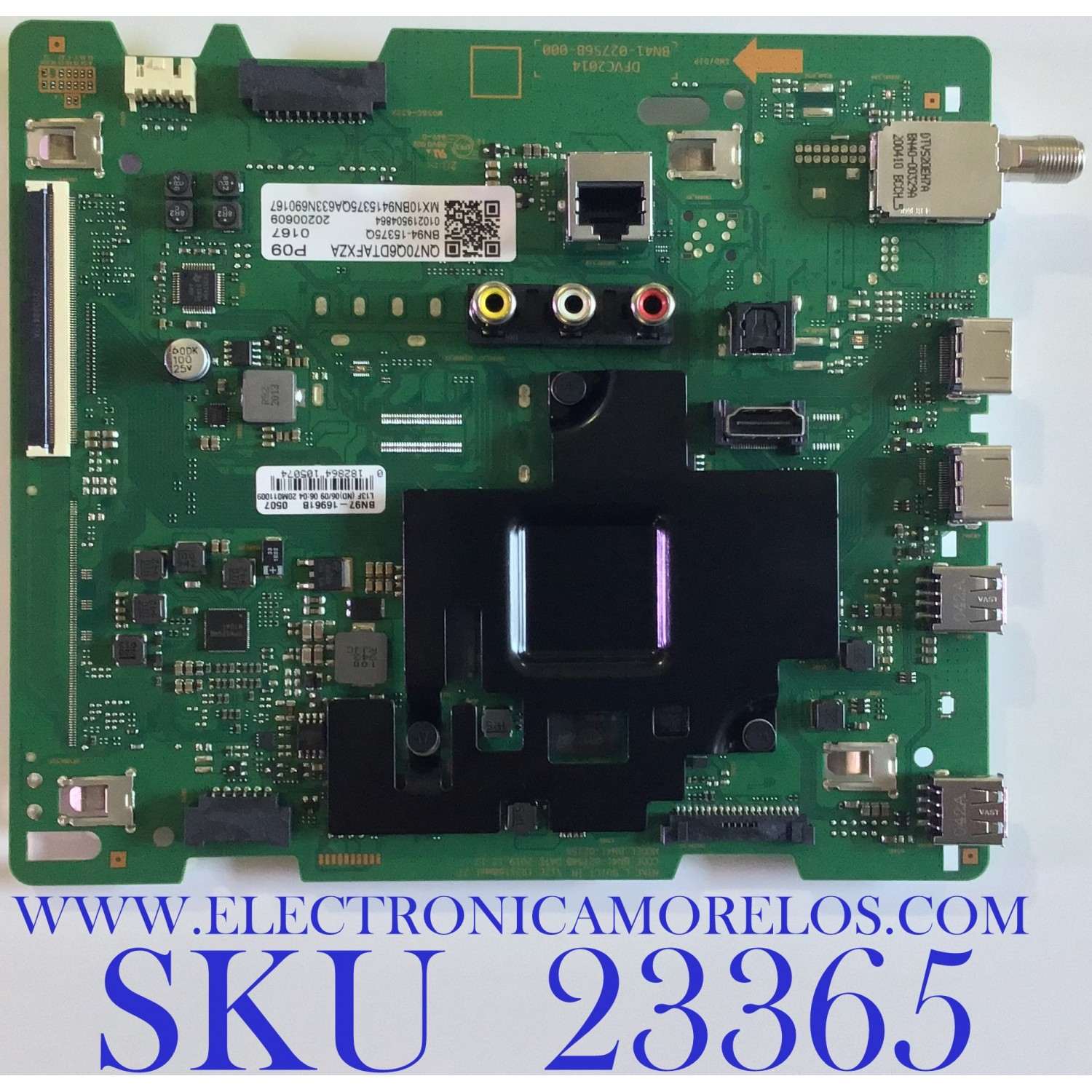MAIN ORIGINAL PARA SMART TV SAMSUNG QLED 4K CON HDR RESOLUCION (3840 x 2160)  / NUMERO DE PARTE BN94-15375Q / BN41-02756B / BN97-16961B  / DISPLAY CC700PV2D VER.01 / BN96-50356A / PANEL CY-RT070HGPV1H / MODELO QN70Q6DTAFXZA YA01