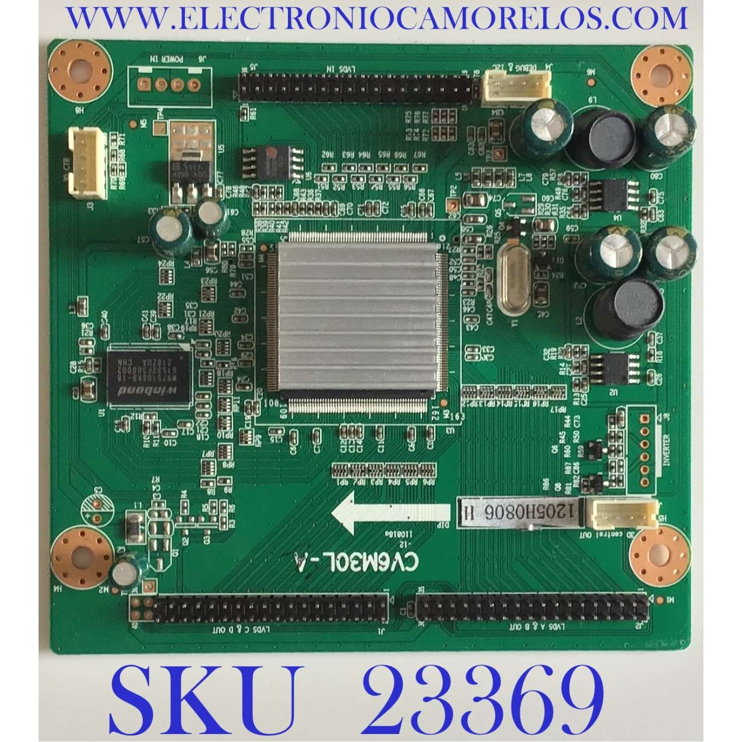 INTERFACE PARA TV PROSCAN / 1205H0806 / CV6M30L-A / 1.06.57.02100 / 101000401H / 20120524X000963 / PANEL T370HW04 V.1 / MODELO PLED3792A