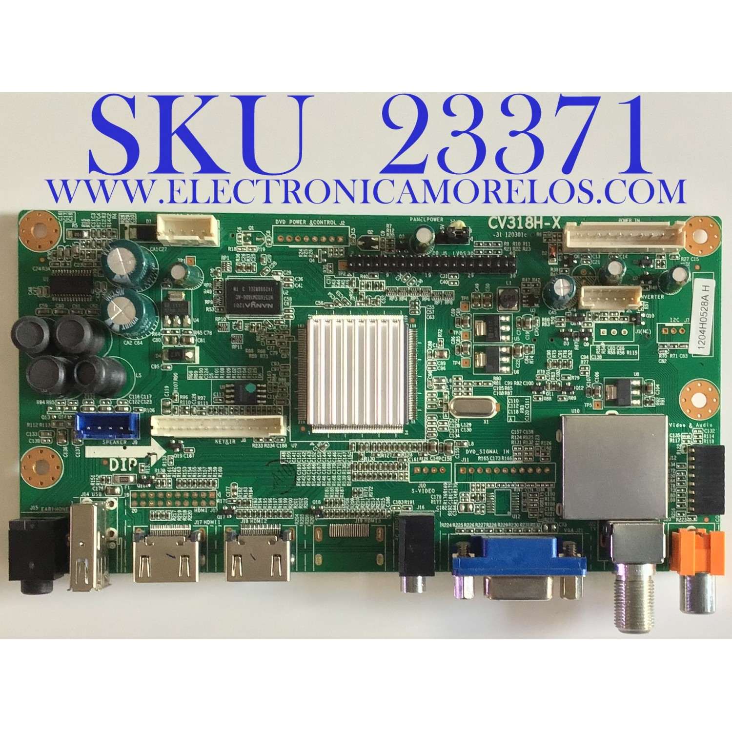 MAIN PARA TV PROSCAN / 1204H0528A / CV318H-X / 1.80.00.02103 / 100808804H / 20120518X008081 / PANEL T370HW04 V.1 / MODELO PLED3792A