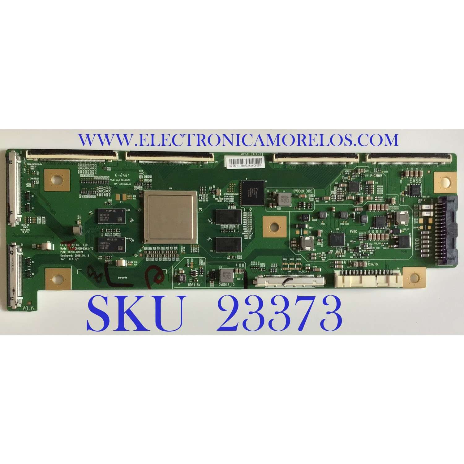 T-CON PARA TV LG / 6871L-5887D / 6870C-0802A / 5887D / LE650AQD-EMA1-Y31 / PANEL LC650AQD(EJ)(AB) / MODELO OLED65B6P-U.BUSZLJR