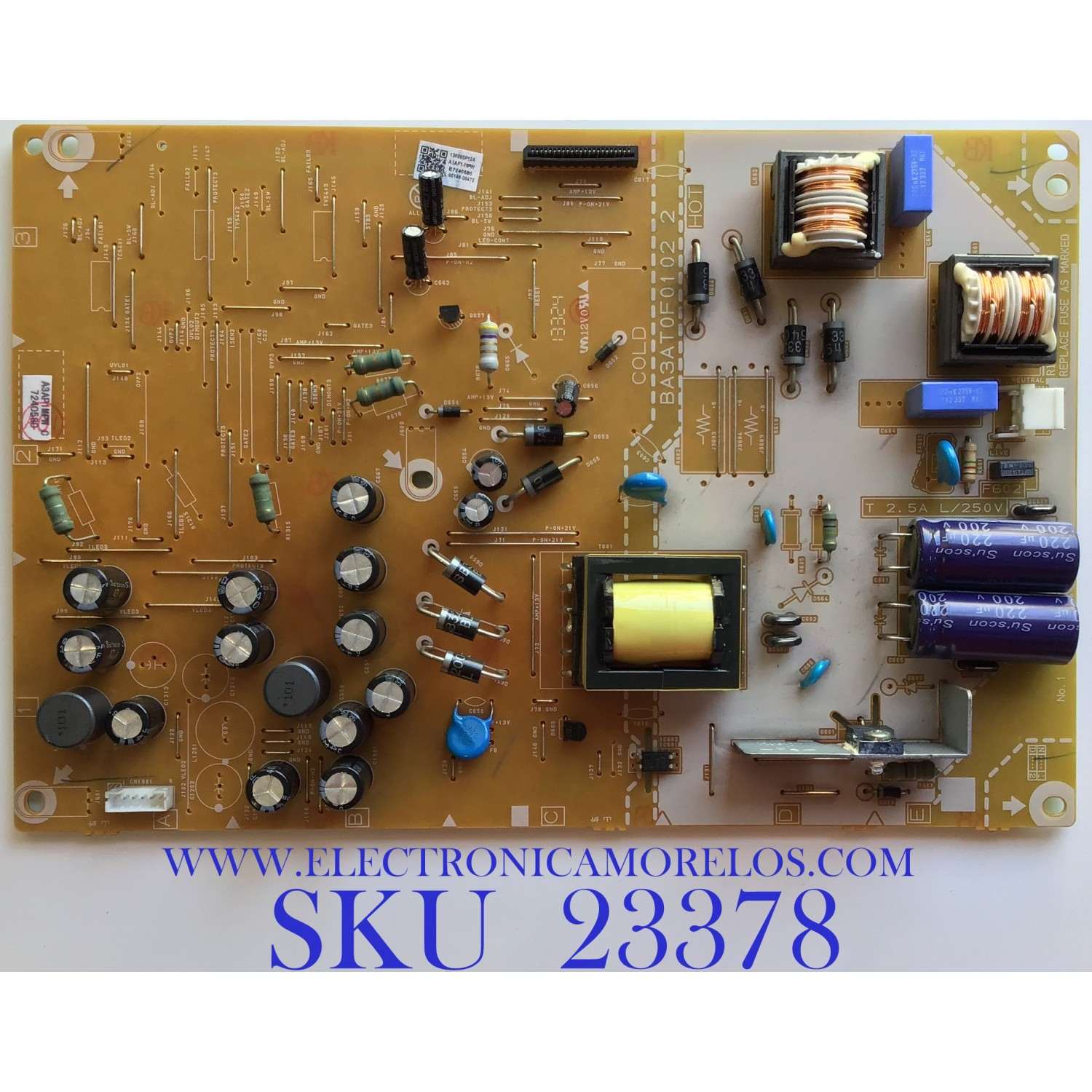 FUENTE DE PODER PARA TV MAGNAVOX / A3AP1MPW-001 / BA3AT0F0102 2 / A3AP1MPW / A3AP1-MPW / MODELO 40ME313V/F7