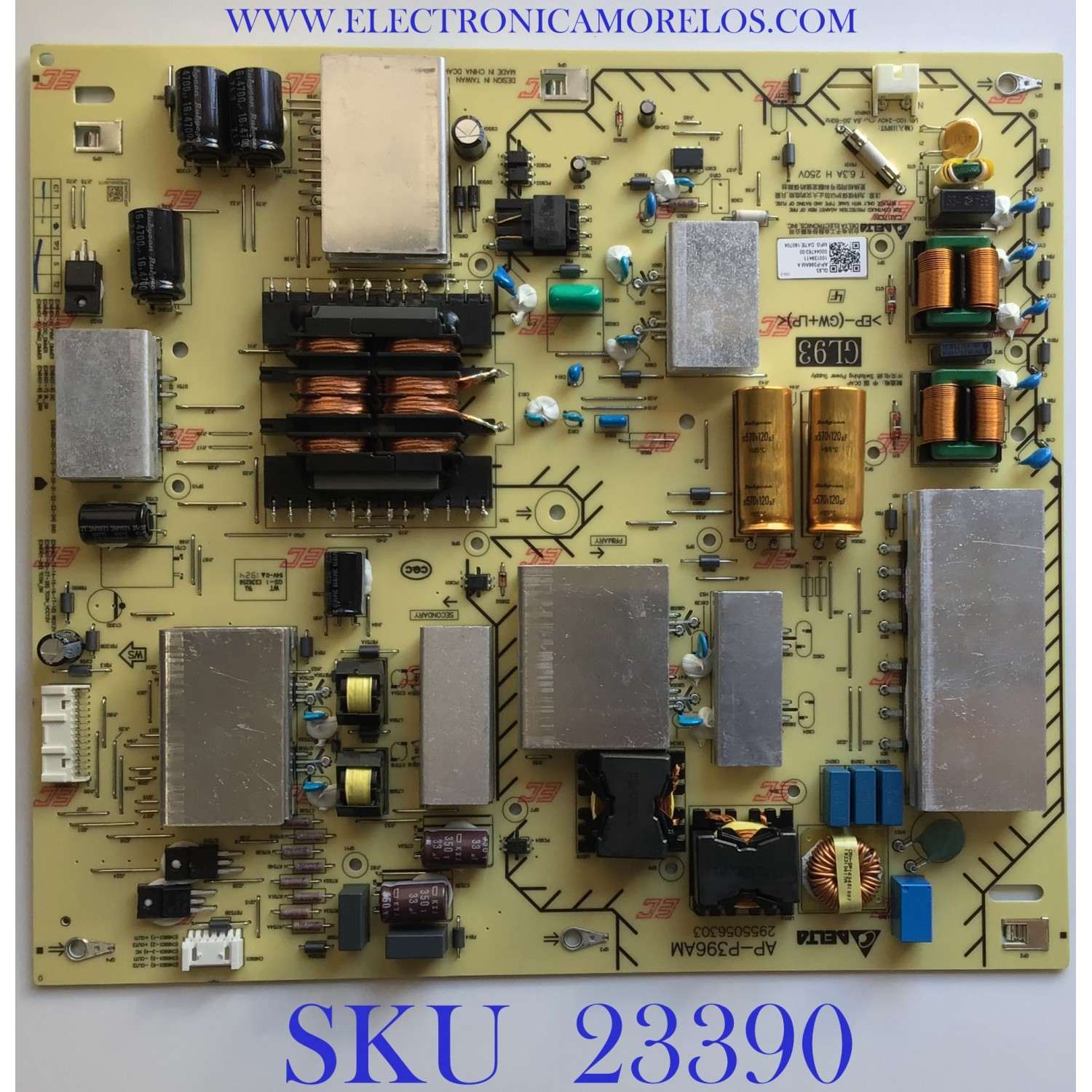 FUENTE DE PODER PARA TV SONY / NUMERO DE PARTE 100139411 / 1-001-394-11 / AP-P396AM / 2955056303 / PANEL YD9F085CNU01 / MODELO XBR-85X850G / XBR85X850G