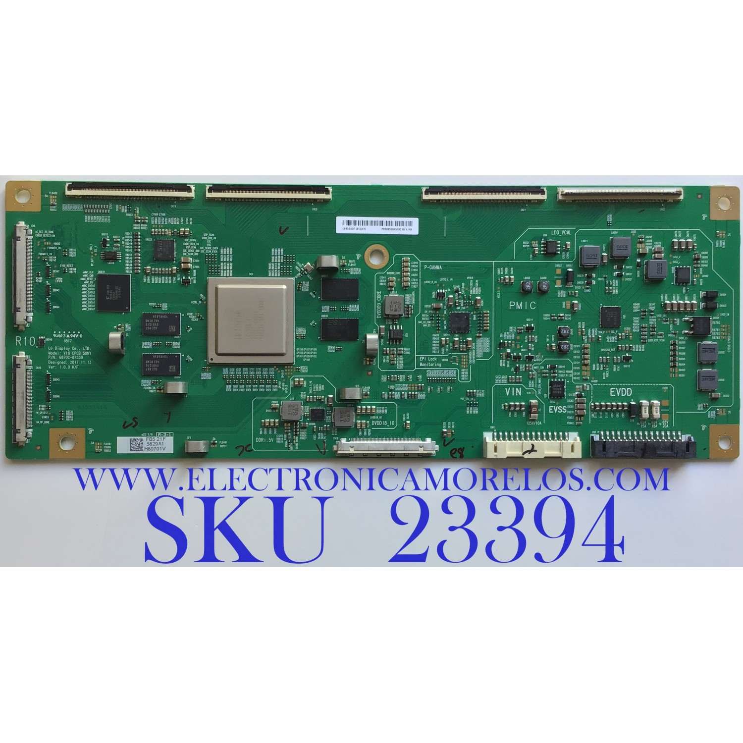 T-CON PARA TV SONY / 6871L-5829A / 6870C-0755B / 5829A / PANEL LE650AQR (EL)(A1) / MODELO XBR-65A8F