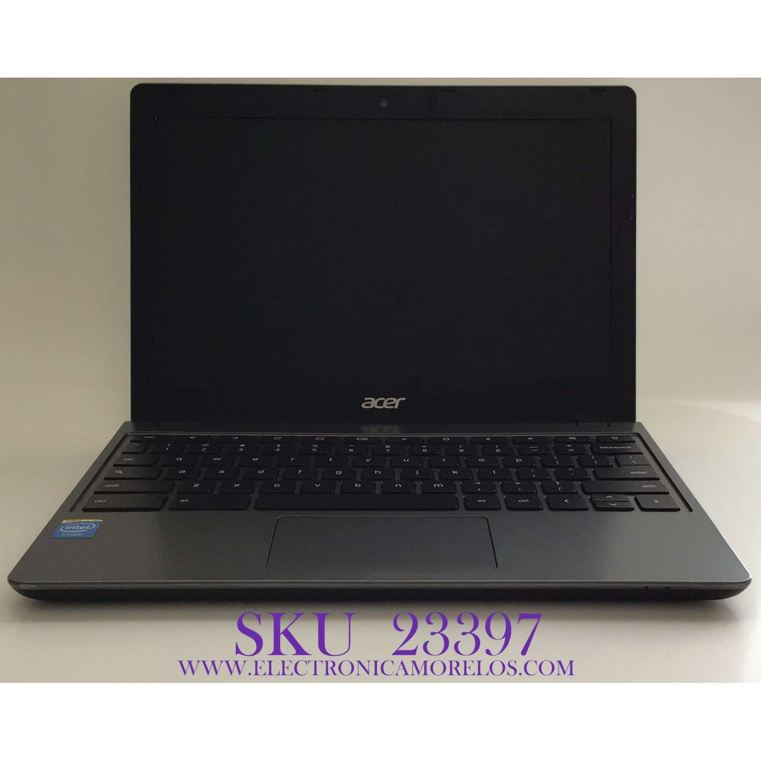 ACER CHROMEBOOK laptop / ESPECIAL PARA CLASES EN LINEA / MODELO  C720-2844 / Pantalla 11.6" / Procesador Intel Celeron 2955U Dual-Core / Memoria RAM 4GB DDR3L / 2 MB Smart Cache / 16GB SS solid state / CAMARA Y MIC. / DURACION DE BATERIA 7 HORAS