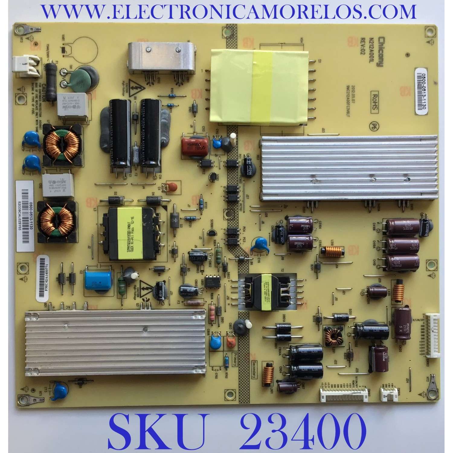 FUENTE DE PODER PARA TV VIZIO / 0500-0513-1130 / N212A001L / 9MC212A00FC3V6LF / PANEL LC550EUA (AE)(R1) / MODELO M550SL LATKMCCN