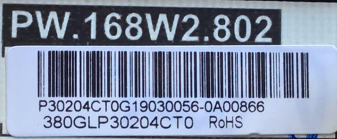 FUENTE DE PODER PARA TV ONN / 380GLP30204CT0 / PW.168W2.802 / G19030056 / P30204CT0G19030056 / PANEL TPT650J1-QUBF90.K REV:9WP0B / MODELO ONA65UB19E07 - Imagen 2