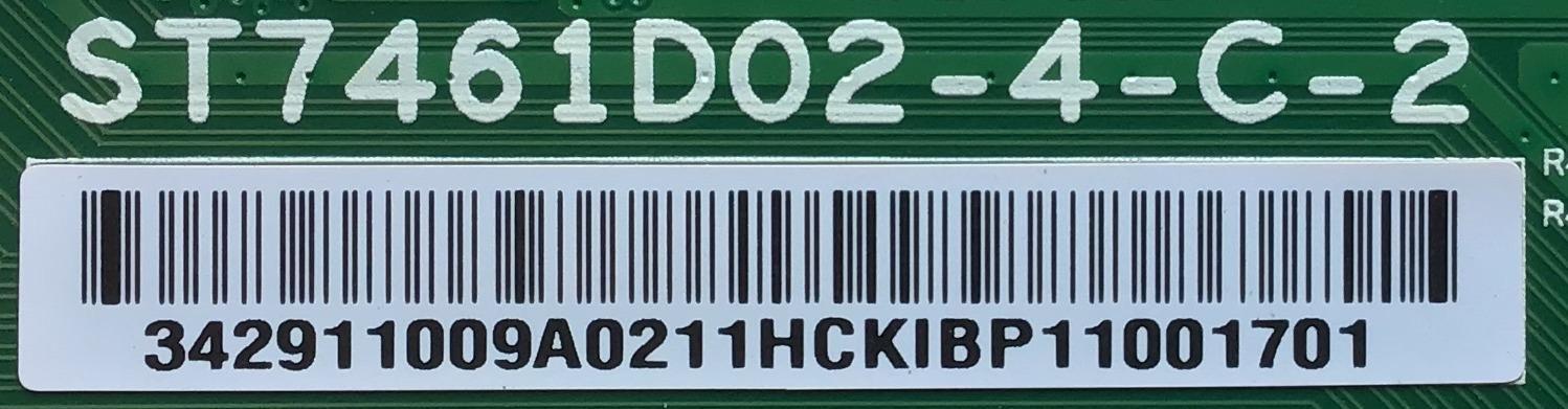 T-CON PARA TV TCL / 4T-TCN750-SS03 / ST7461D02-4-C-2 / 342911009A0211 / PANEL LVU750NDBL CD9W05 / MODELO 75R615 - Imagen 2